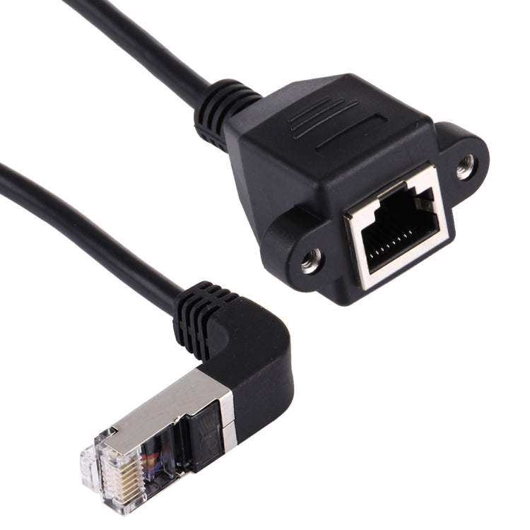 Cavo prolunga LAN RJ45 maschio piegato a femmina 30 cm