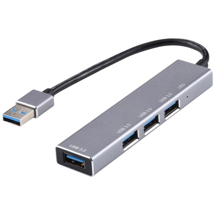 Adattatore HUB USB 3.0 in lega di alluminio con 4 porte e LED