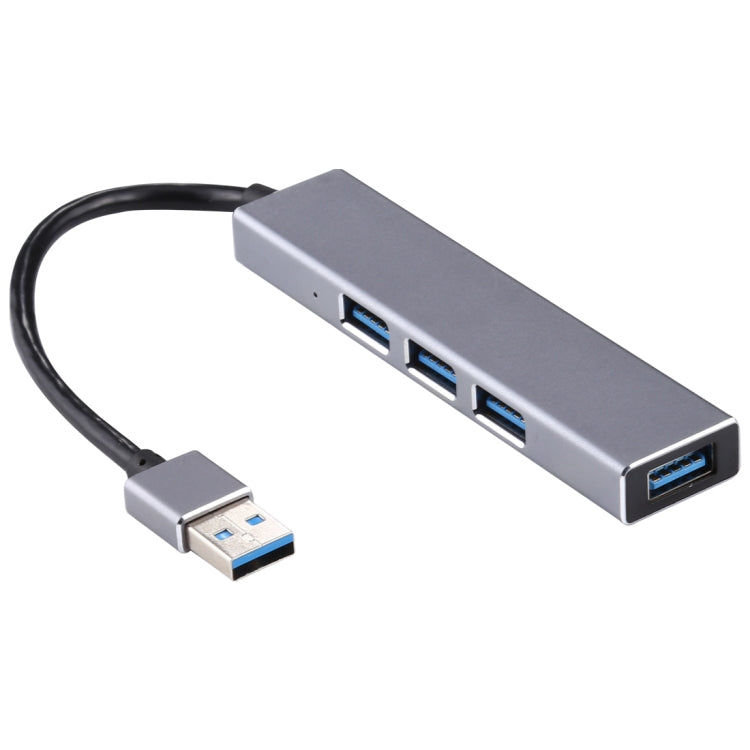 Adattatore HUB USB 3.0 in lega di alluminio con 4 porte e LED