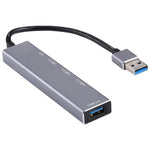 Adattatore HUB USB 3.0 in lega di alluminio con 4 porte e LED