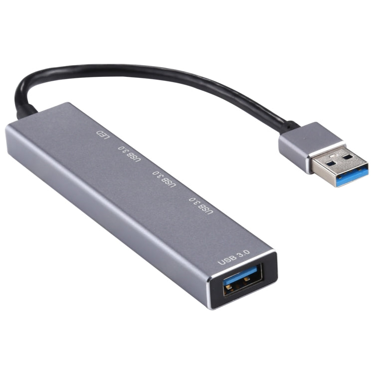 Adattatore HUB USB 3.0 in lega di alluminio con 4 porte e LED