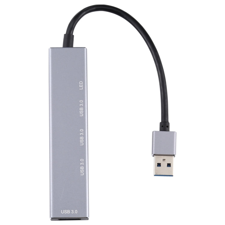 Adattatore HUB USB 3.0 in lega di alluminio con 4 porte e LED