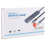 Adattatore HUB USB 3.0 in lega di alluminio con 4 porte e LED