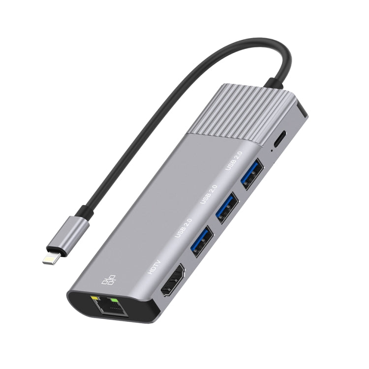 Docking station 6 in 1 HDMI, RJ45 e 3 porte USB 2.0