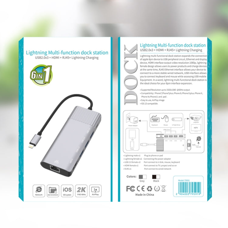 Docking station 6 in 1 HDMI, RJ45 e 3 porte USB 2.0 - immagine 5