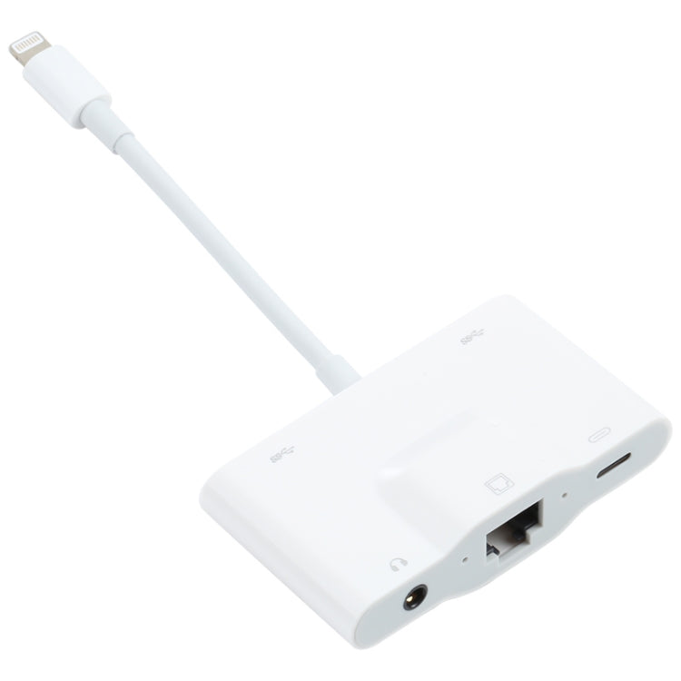 Adattatore 5 in 1 per iPhone con USB, AUX e Ethernet