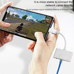 Adattatore 5 in 1 per iPhone con USB, AUX e Ethernet