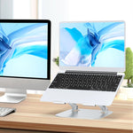 Supporto base in alluminio per laptop con dissipazione calore
