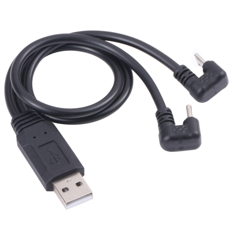 Cavo USB-C e Micro USB maschio a USB tipo A 24cm nero
