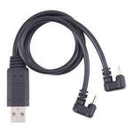 Cavo USB-C e Micro USB maschio a USB tipo A 24cm nero