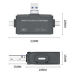 Lettore di schede USB 2.0 7 in 1 compatibile PC e smartphone