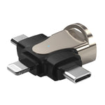 Adattatore OTG 3 in 1 USB a Type-C Micro USB 8 Pin