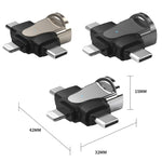 Adattatore OTG 3 in 1 USB a Type-C Micro USB 8 Pin