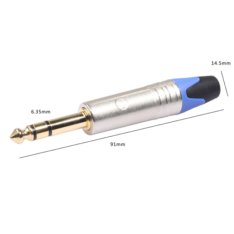 Spina audio stereo 6,35 mm placcata oro per saldatura - immagine 3