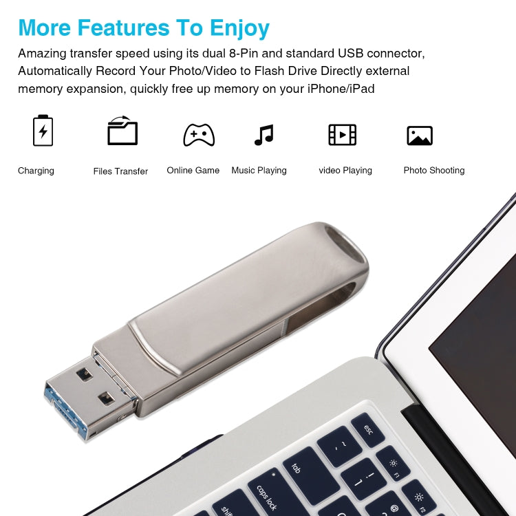 Richwell Disco Flash 3 in 1 32GB USB OTG in metallo