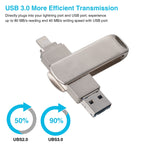Richwell Disco Flash 3 in 1 32GB USB OTG in metallo