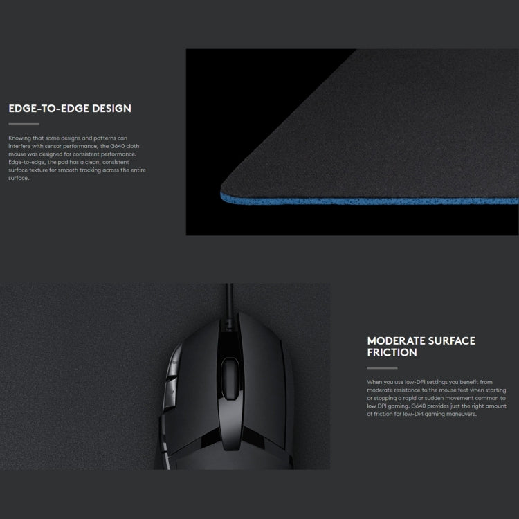 Tappetino mouse gaming morbido Logitech G640 46x40 cm