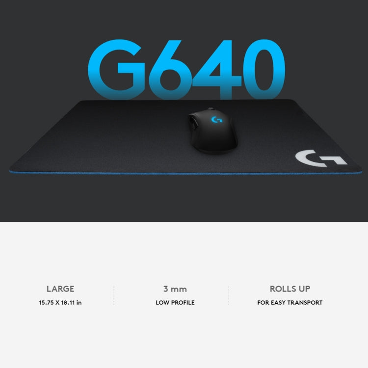 Tappetino mouse gaming morbido Logitech G640 46x40 cm