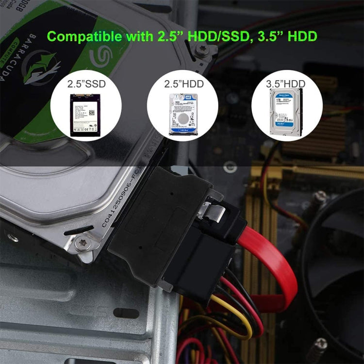 Adattatore SATA 22 pin femmina a SATA Slimline 13 pin maschio