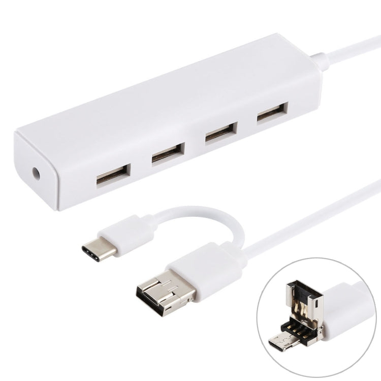 Convertitore HUB USB-C 3 in 1 con 4 porte USB 2.0