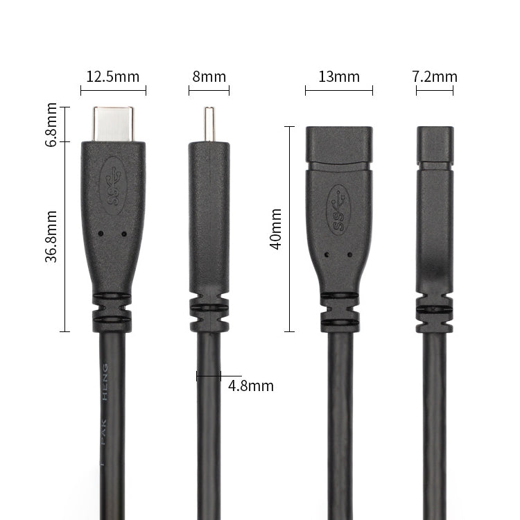Cavo adattatore USB-C maschio a USB-C femmina 50 cm Gen2