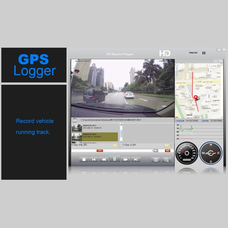 GS90C Telecamera DVR per auto con schermo LCD 2,7" HD