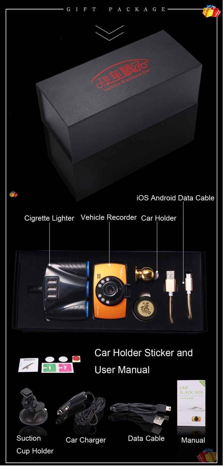Generalplus DVR auto 720P LCD 2,4" con visione notturna