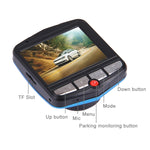 Videocamera auto DVR 480P con display LCD 2,4" e visione notturna