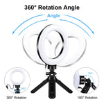 Anello LED USB dimmerabile da 4,7 pollici con treppiede tascabile - immagine 4