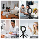 Anello LED USB dimmerabile da 4,7 pollici con treppiede tascabile - immagine 7