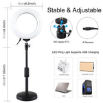 Luce ad anello LED PULUZ RGBW 6,2 pollici con supporto da tavolo - immagine 3