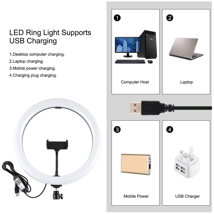 Luce LED RGBW 11,8" con treppiede 1,65 m e staffe doppio telefono