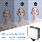 PULUZ 4 in 1 Vlogging Live Broadcast LED Selfie Fill Light Kit di attrezzatura video per smartphone con microfono + supporto per treppiede + testa per treppiede con slitta fredda per iPhone, Galaxy, Huawei, Xiaomi, HTC, LG, Google e altri smartphone   ...