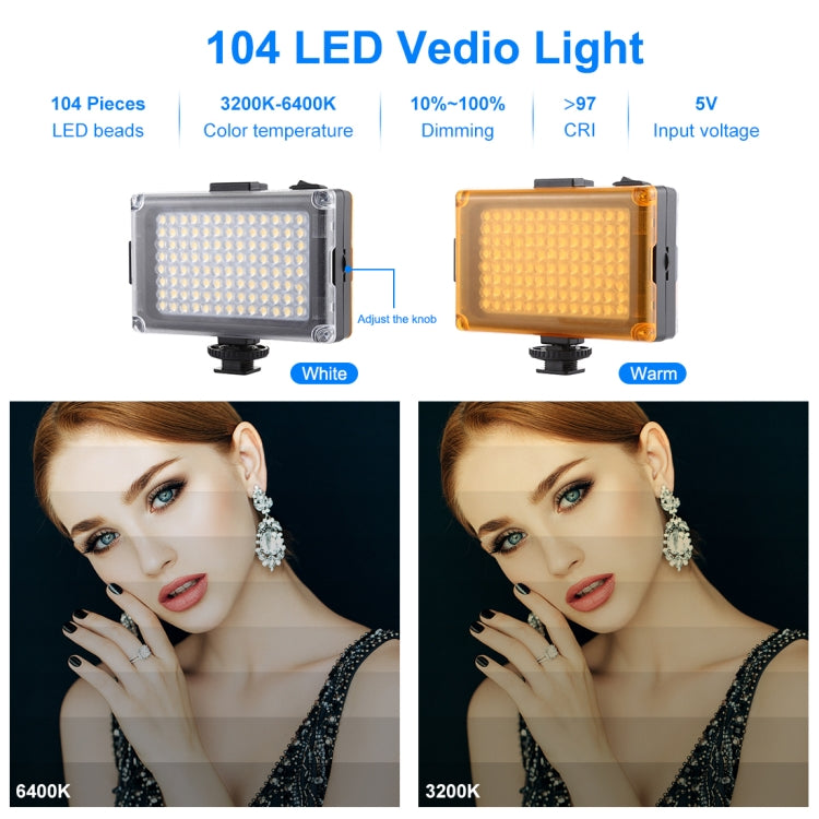 Kit luce LED video con treppiede e morsetto per smartphone