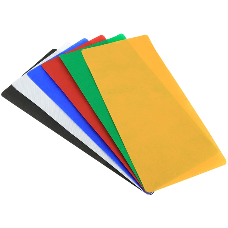 6 pezzi di sfondo pieghevole per studio fotografico PULUZ, 6 colori (nero, bianco, rosso, blu, arancione, verde), dimensioni: 80 cm x 40 cm, Size: 80cm x 40cm (6 Colors)
