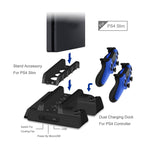 Ventola raffreddamento PS4 con dock ricarica controller