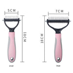 Pettine per animali domestici in acciaio inox 18x7 cm