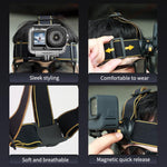 Cintura con cinghia magnetica sgancio rapido per action camera