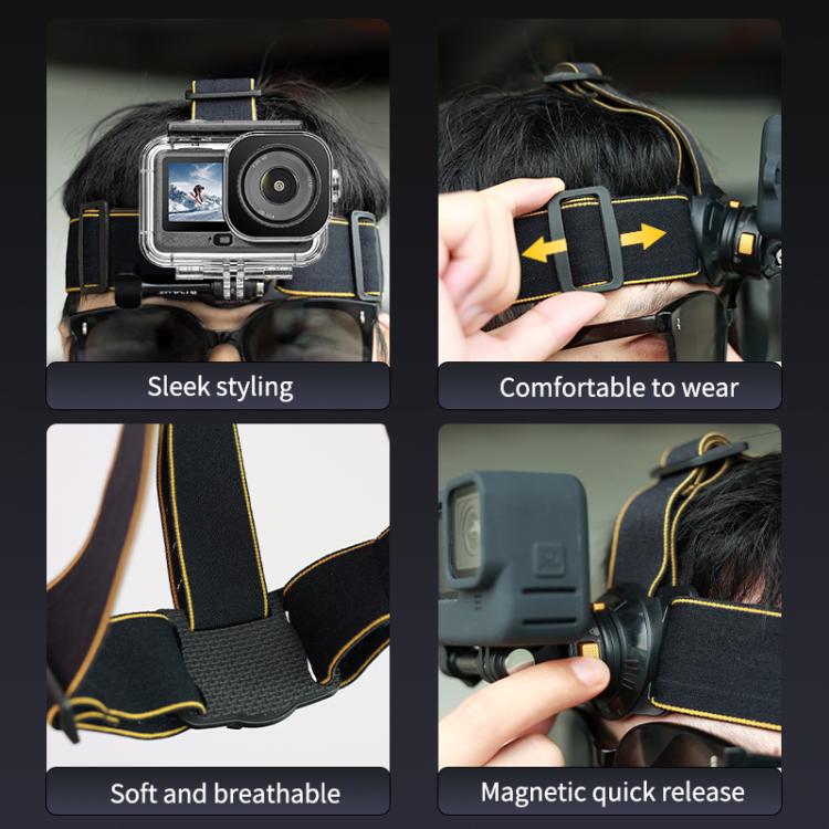 Cintura con cinghia magnetica sgancio rapido per action camera
