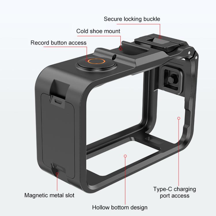 Gabbia in plastica per DJI Osmo Action 6 con slitta a caldo