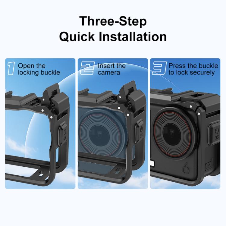 Gabbia in plastica per DJI Osmo Action 6 con slitta a caldo