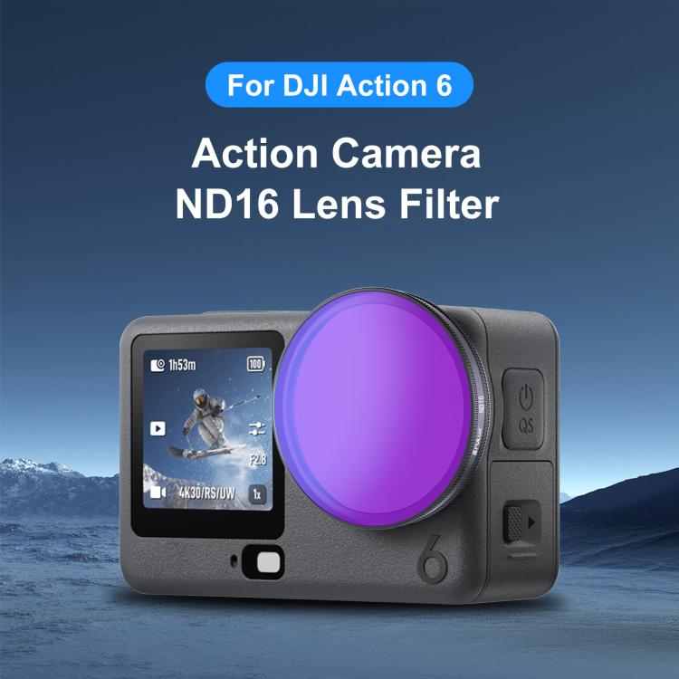 Filtro ND16 per obiettivo DJI Osmo Action 6 in vetro