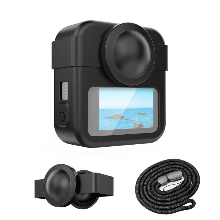 Custodia protettiva in silicone per GoPro MAX2 con copriobiettivo