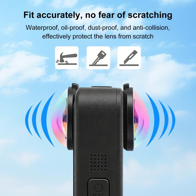 Protezione vetro temperato per obiettivo GoPro MAX2