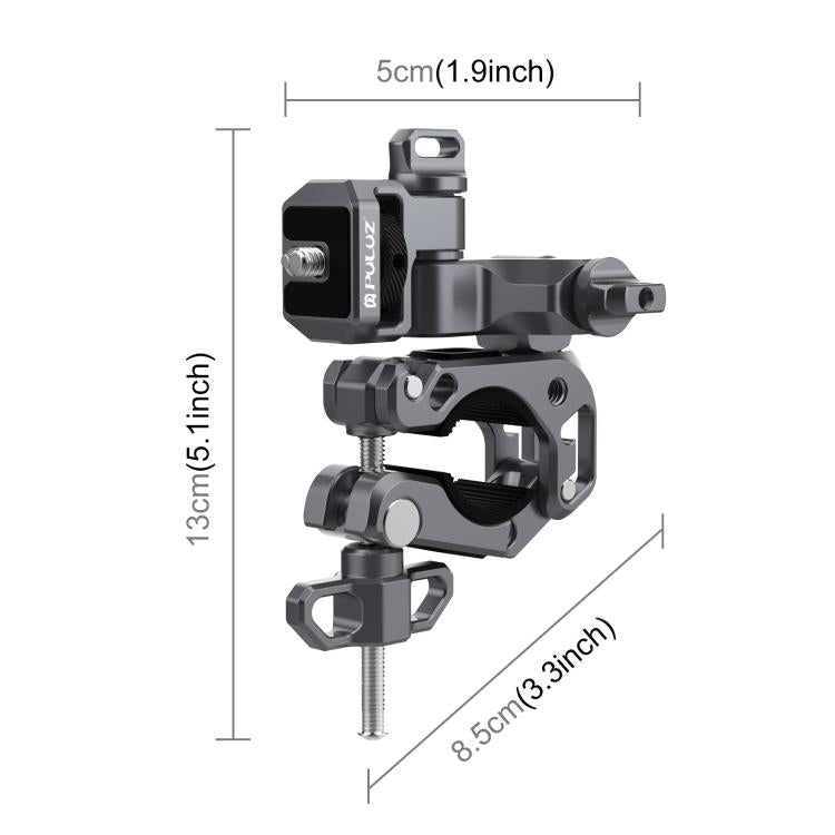 Supporto in lega di alluminio per gimbal a 3 vie