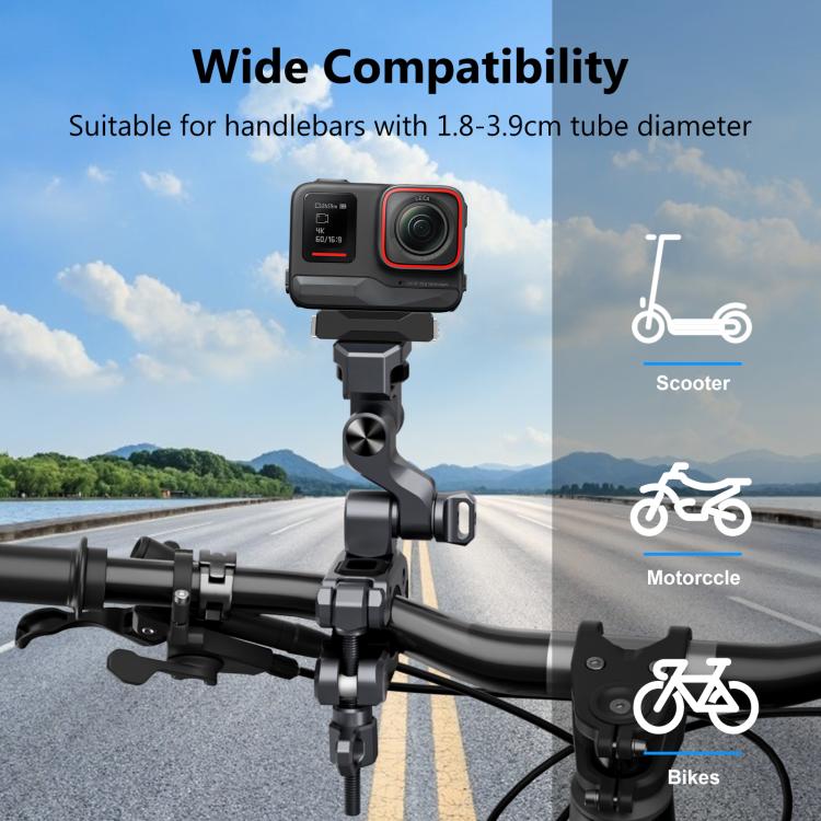 Supporto in lega di alluminio per gimbal a 3 vie