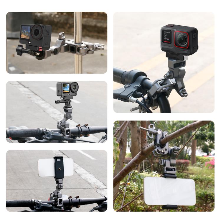 Supporto in lega di alluminio per gimbal a 3 vie
