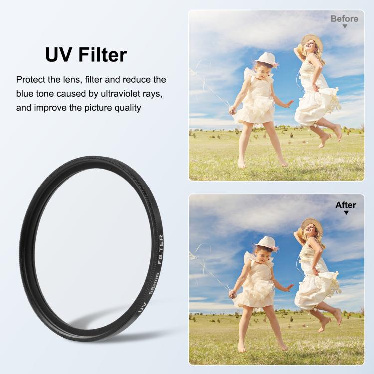 Anello adattatore filtro UV 58 mm per GoPro Mission 1/1 Pro