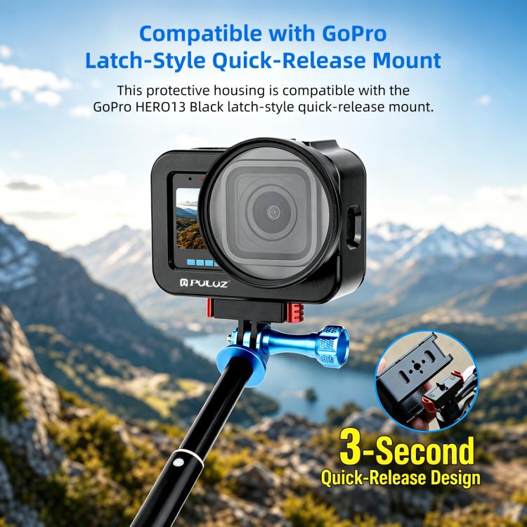 Gabbia protettiva in lega di alluminio con filtro UV per GoPro MI