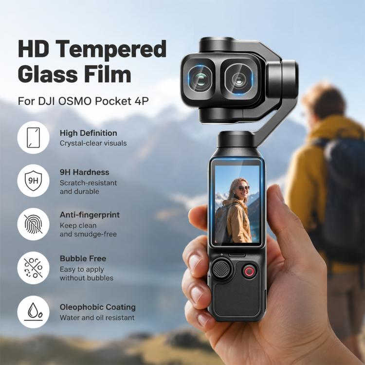 Pellicola vetro temperato per DJI Osmo Pocket 4P 9H